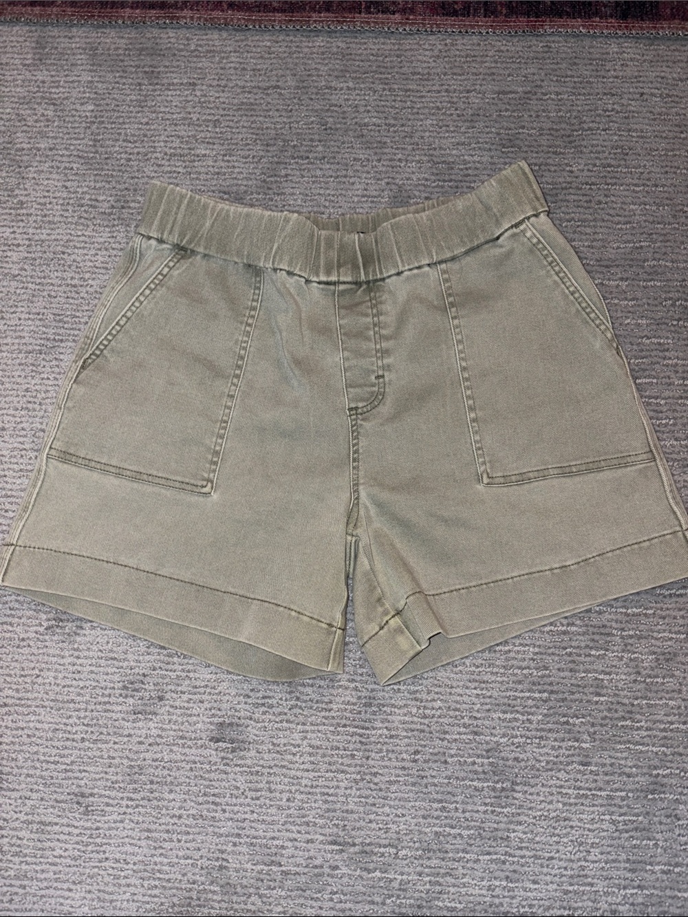 Lee Olive Green Drawstring Waist Utility Shorts